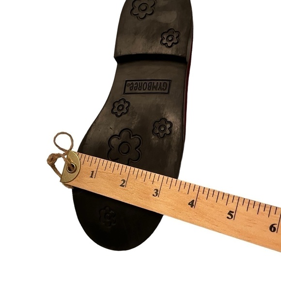 Gymboree Burgundy Satin Like Fabric - Girls Dress Shoes Size 2 - Rhinestones - Picture 11 of 13